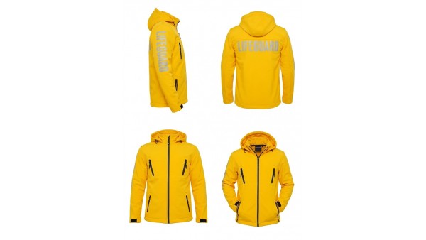 Cankurtaran / Lifeguard Softshell Kapşonlu Mont / Yağmurluk - Sarı